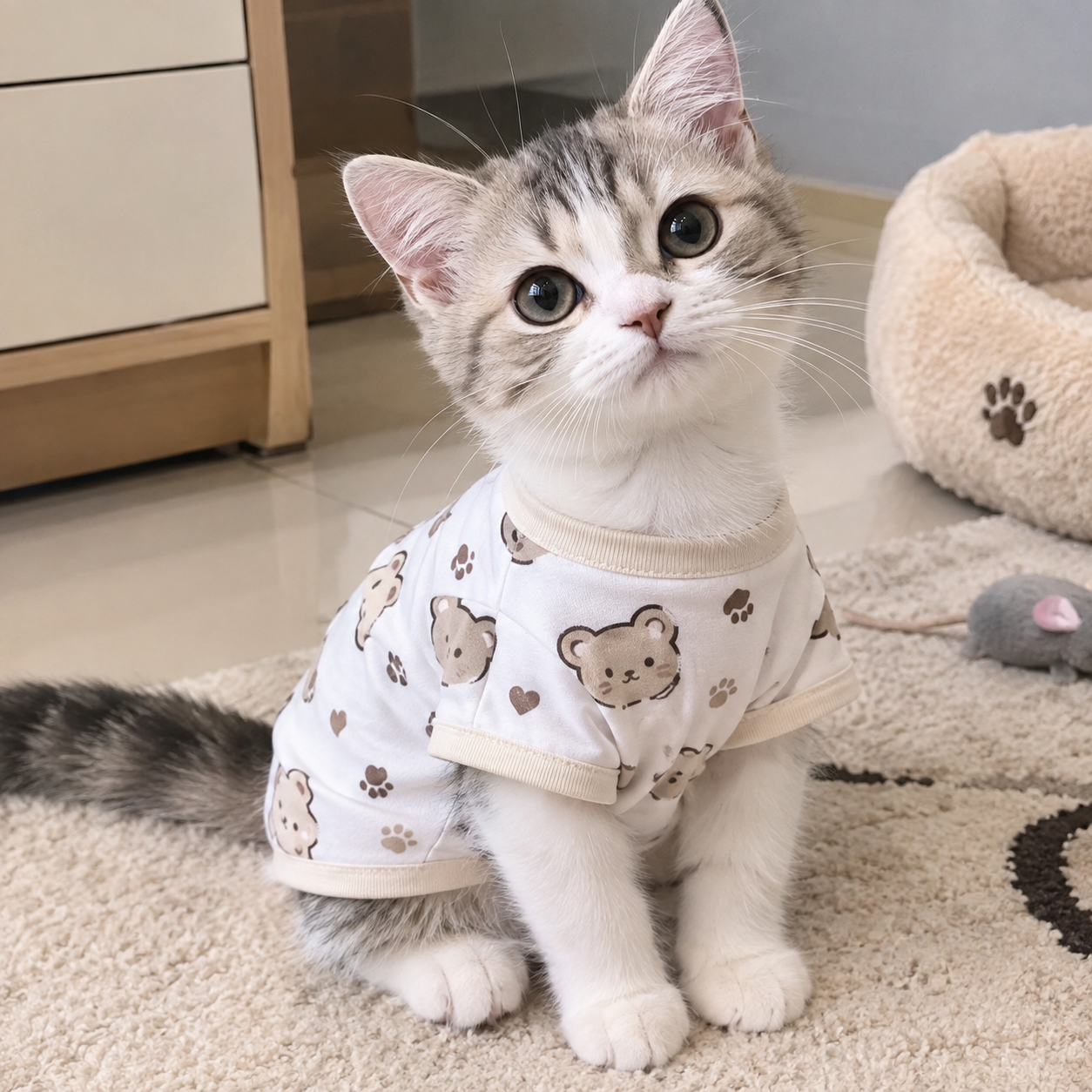 Kaos Kucing Motif